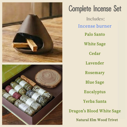 Handmade Ceramic Incense Burner – Minimal Mountain Fireplace Design
