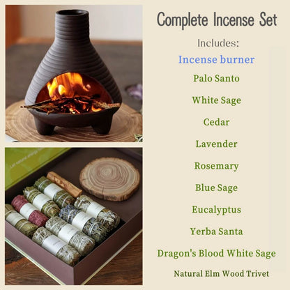 Handmade Ceramic Incense Burner – Chimney Fireplace Style