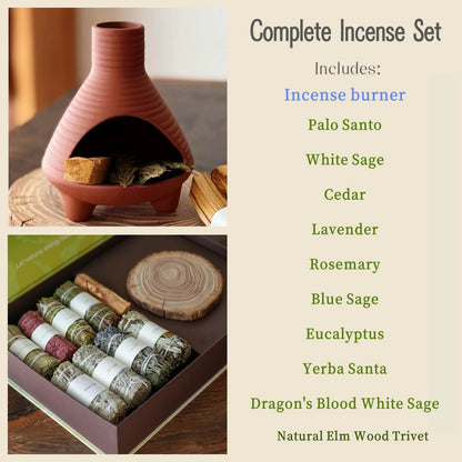 Handmade Ceramic Incense Burner – Chimney Fireplace Style