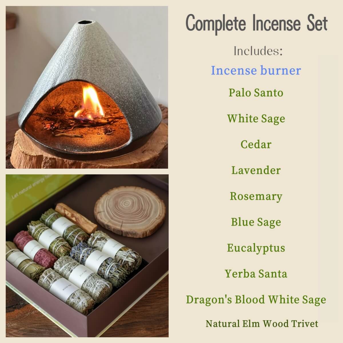 Handmade Gradient Ceramic Incense Burner – Mountain Fireplace Design