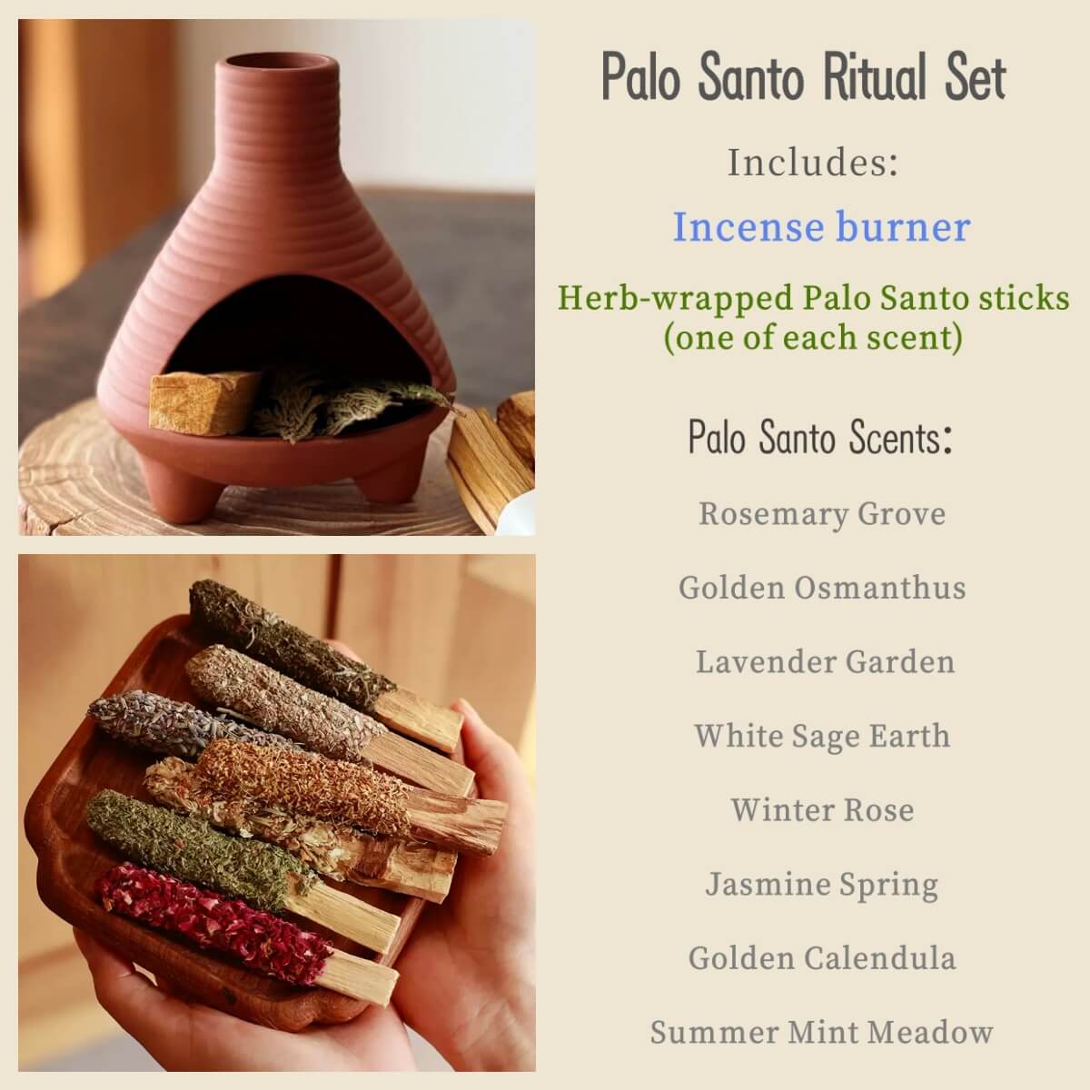 Handmade Ceramic Incense Burner – Chimney Fireplace Style
