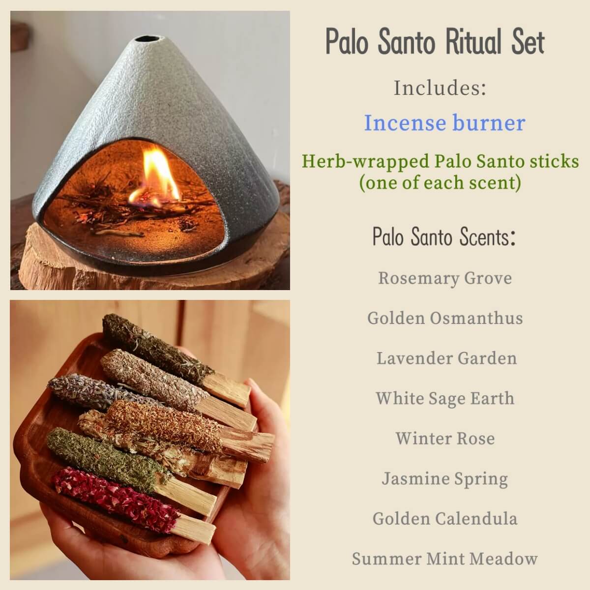 Handmade Gradient Ceramic Incense Burner – Mountain Fireplace Design