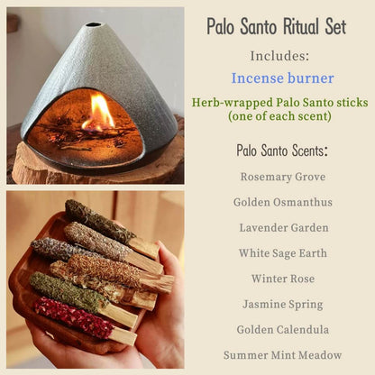 Handmade Gradient Ceramic Incense Burner – Mountain Fireplace Design