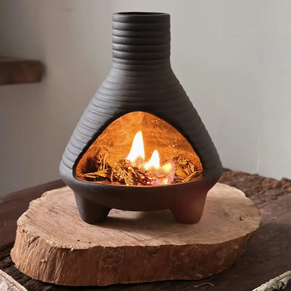 Handmade Ceramic Incense Burner – Chimney Fireplace Style