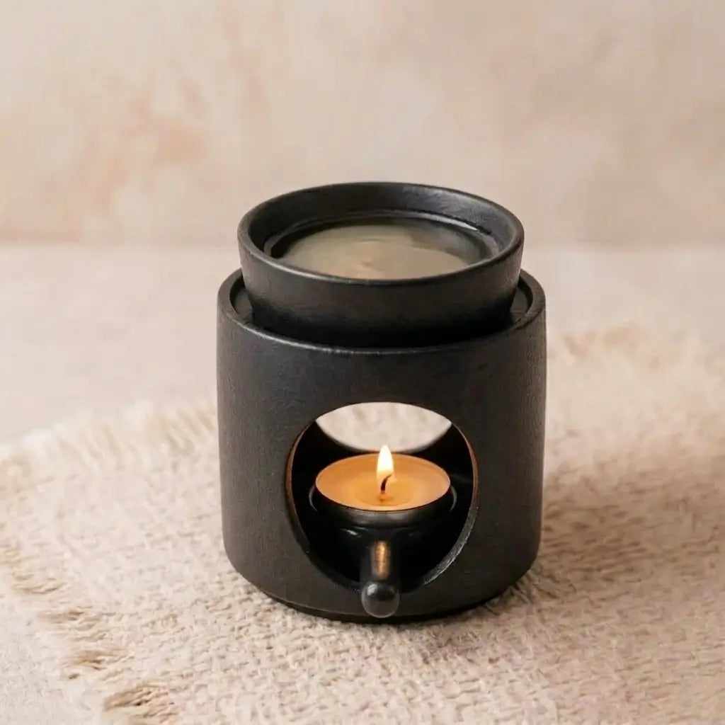 Cylinder Ceramic Wax Melt, Oil & Incense Warmer