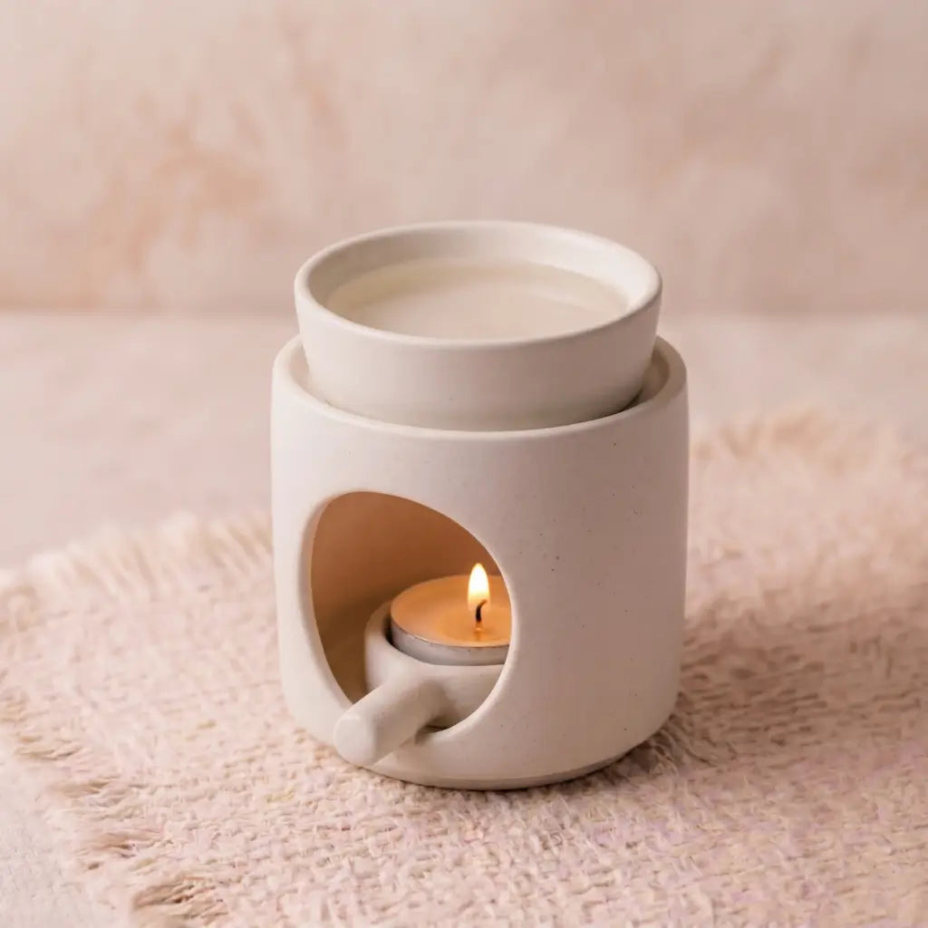 Cylinder Ceramic Wax Melt, Oil & Incense Warmer