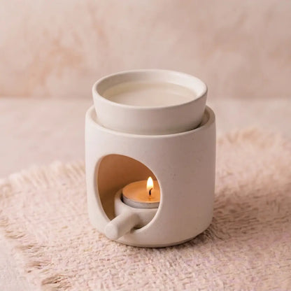 Cylinder Ceramic Wax Melt, Oil & Incense Warmer