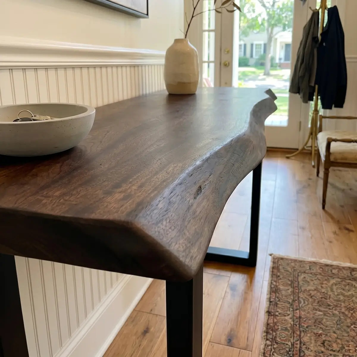 Live Edge Solid Wood Bar Table