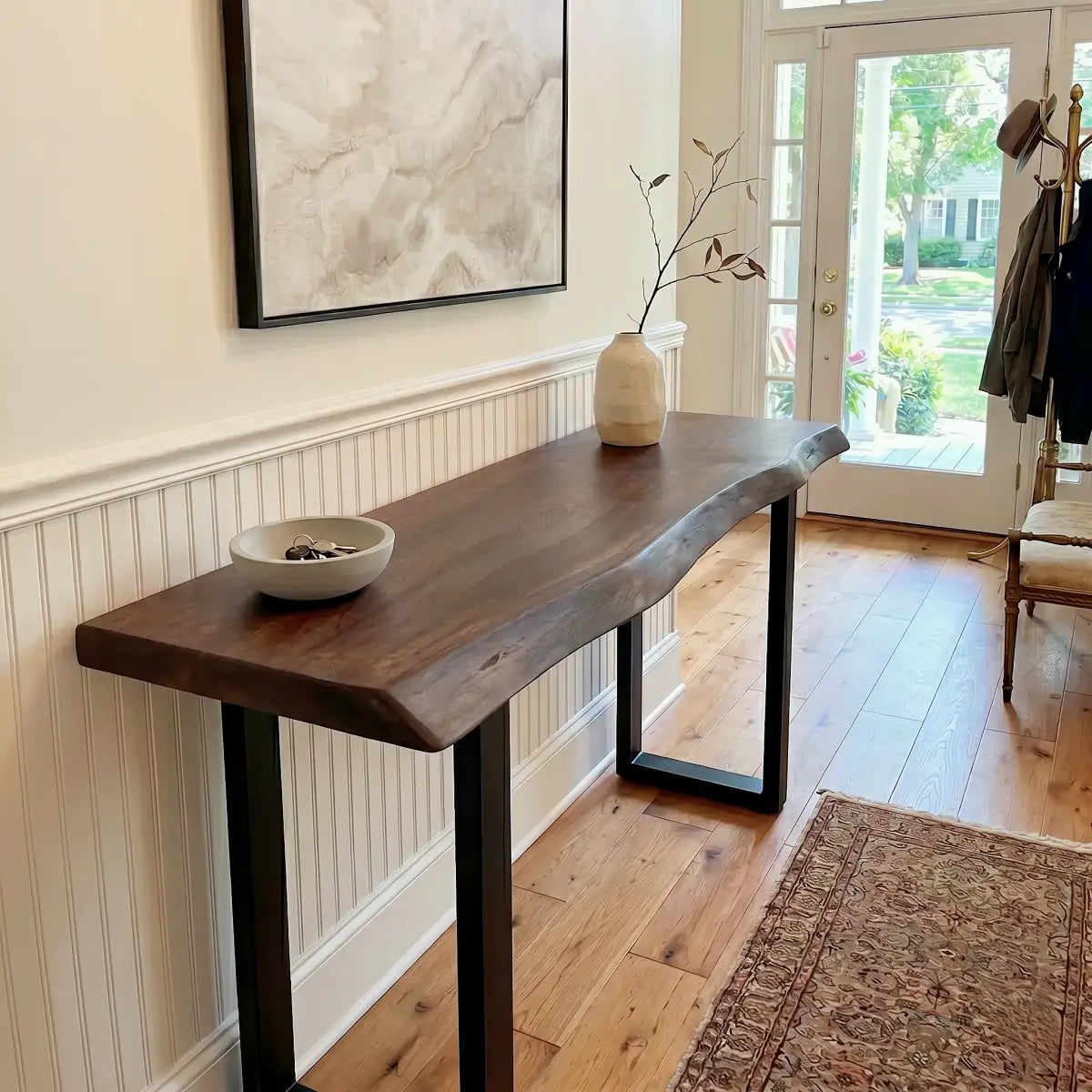 Live Edge Solid Wood Bar Table