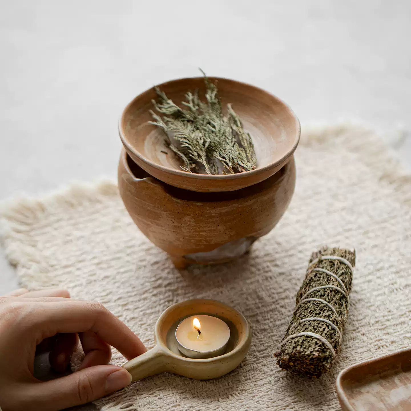 Terra Bowl Ceramic Wax Melt, Oil & Incense Warmer