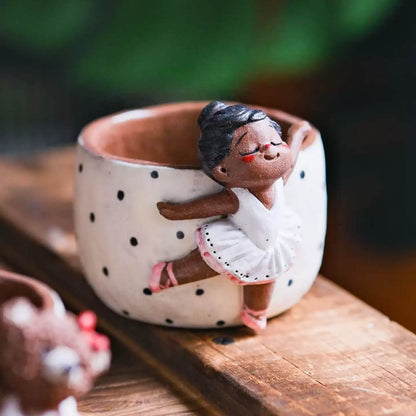 Whispering Character Collection — Handcrafted Ceramic Art Mugs