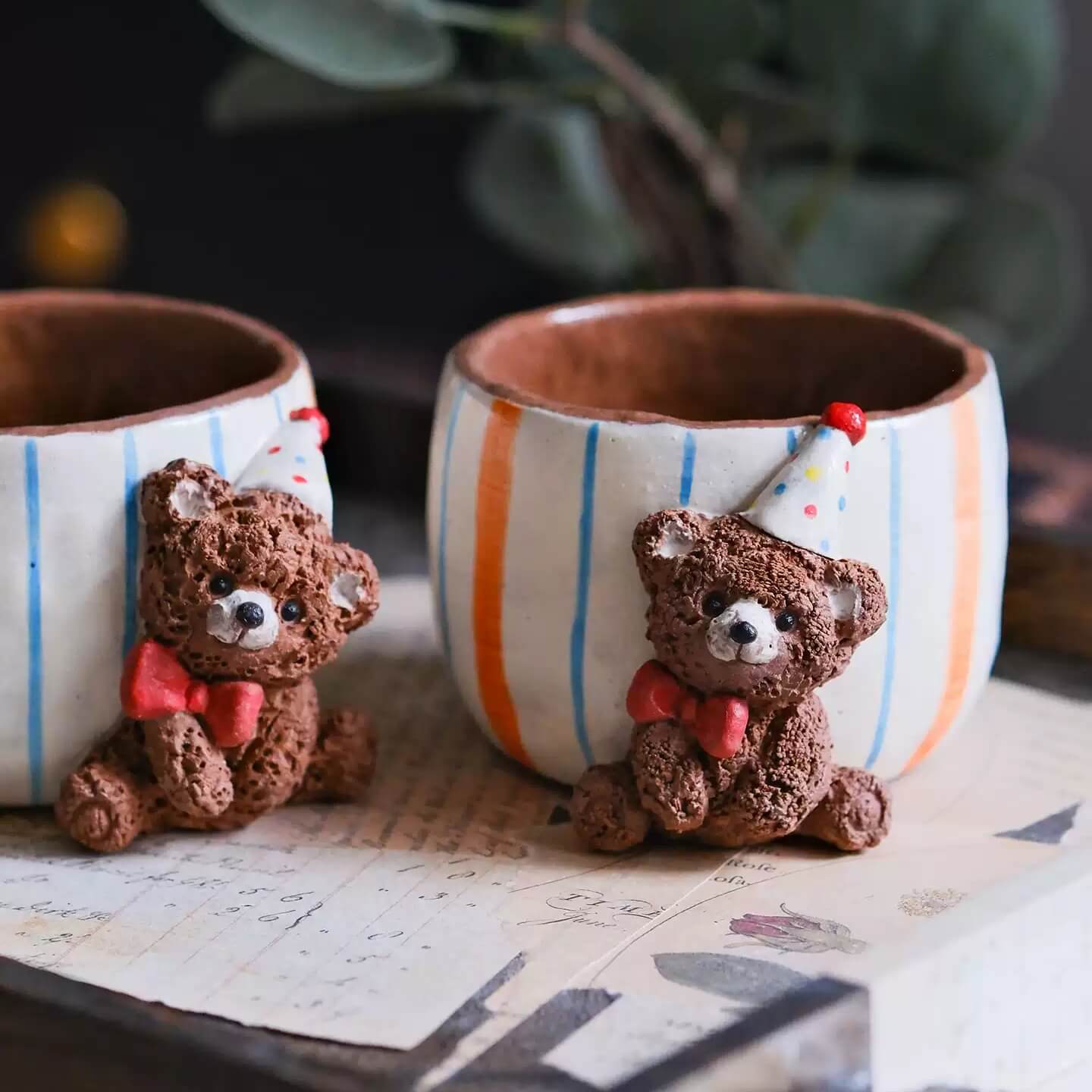 Whispering Character Collection — Handcrafted Ceramic Art Mugs