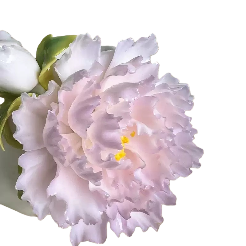 Handcrafted Peony 3D Floral Ceramic Mug