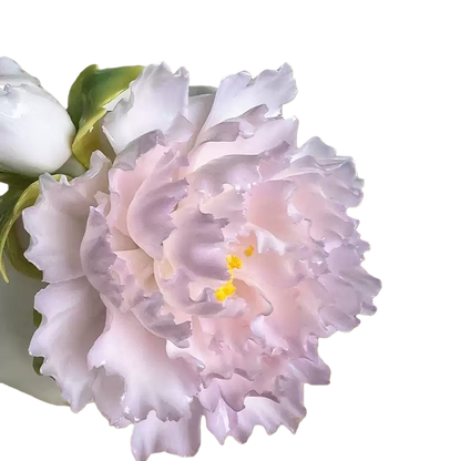 Handcrafted Peony 3D Floral Ceramic Mug
