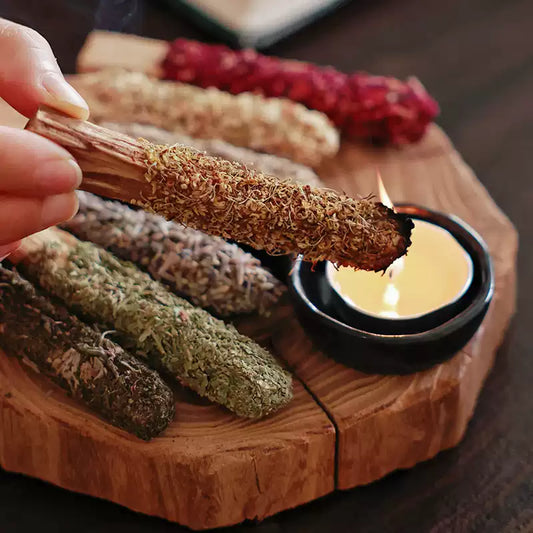 Herb-Wrapped Palo Santo Stick – Natural Botanical Incense