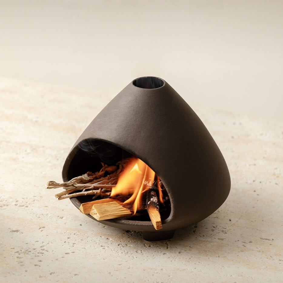 Handmade Ceramic Palo Santo Burner – Mountain Fireplace Incense Burner
