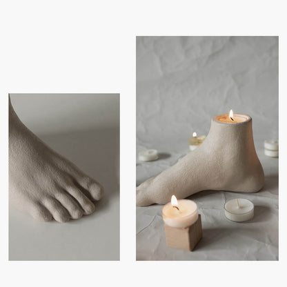 Grounded Light Foot Candle Holder
