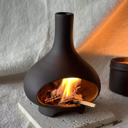 Handmade Ceramic Incense Burner – Modern Fireplace Style