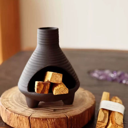 Handmade Ceramic Incense Burner – Chimney Fireplace Style