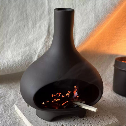 Handmade Ceramic Incense Burner – Modern Fireplace Style