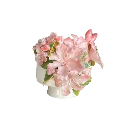 Handcrafted  Azalea 3D Floral Ceramic Cup