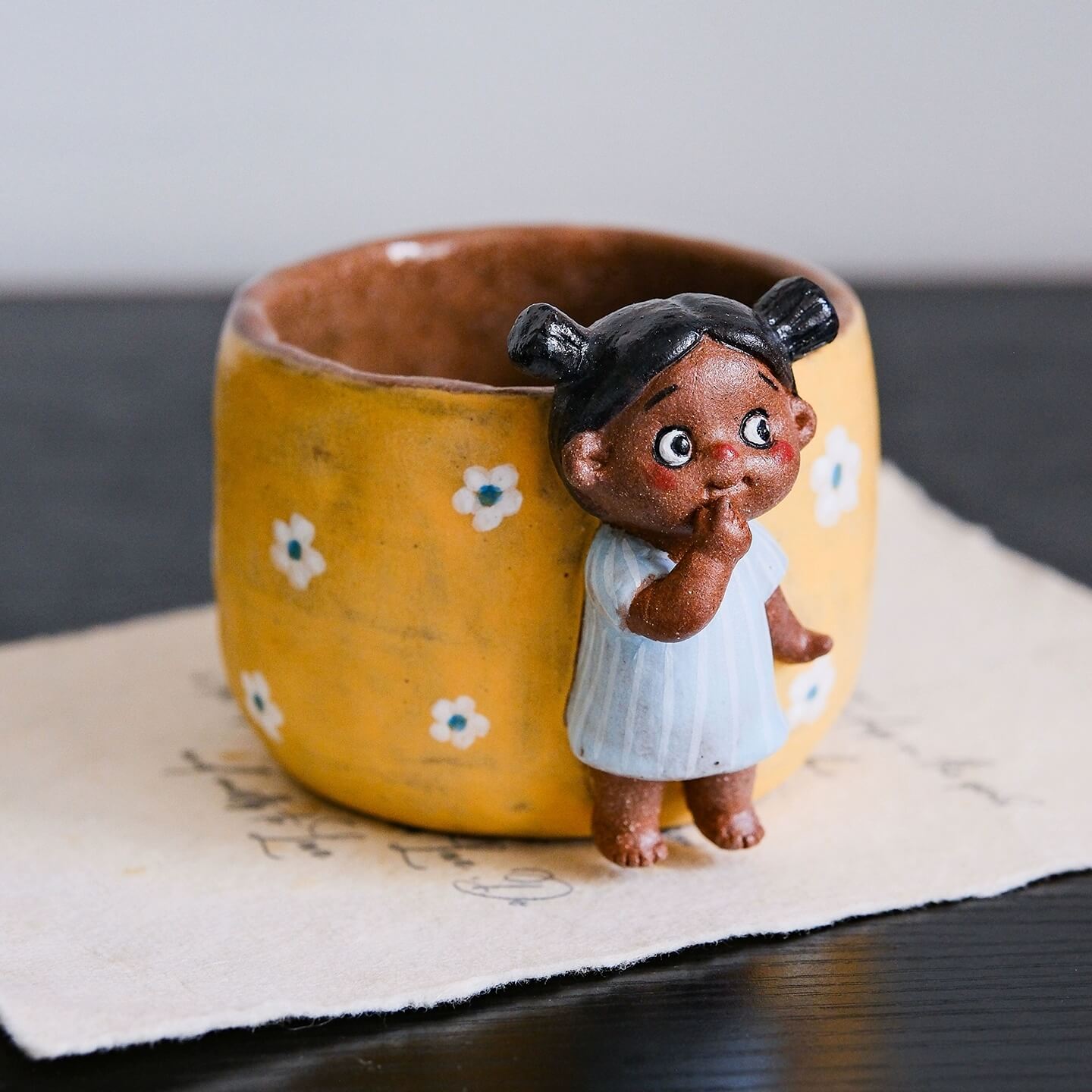 Whispering Character Collection — Handcrafted Ceramic Art Mugs