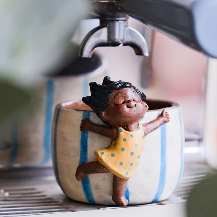 Whispering Character Collection — Handcrafted Ceramic Art Mugs