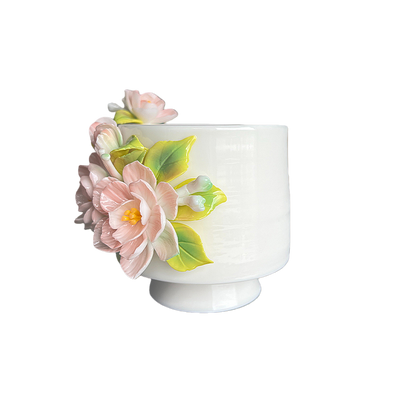 Handcrafted Jasmine 3D Floral Ceramic Mug