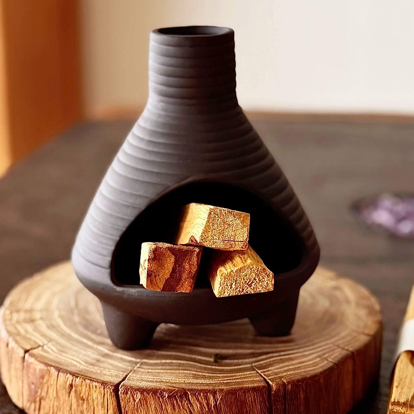 Handmade Ceramic Incense Burner – Chimney Fireplace Style