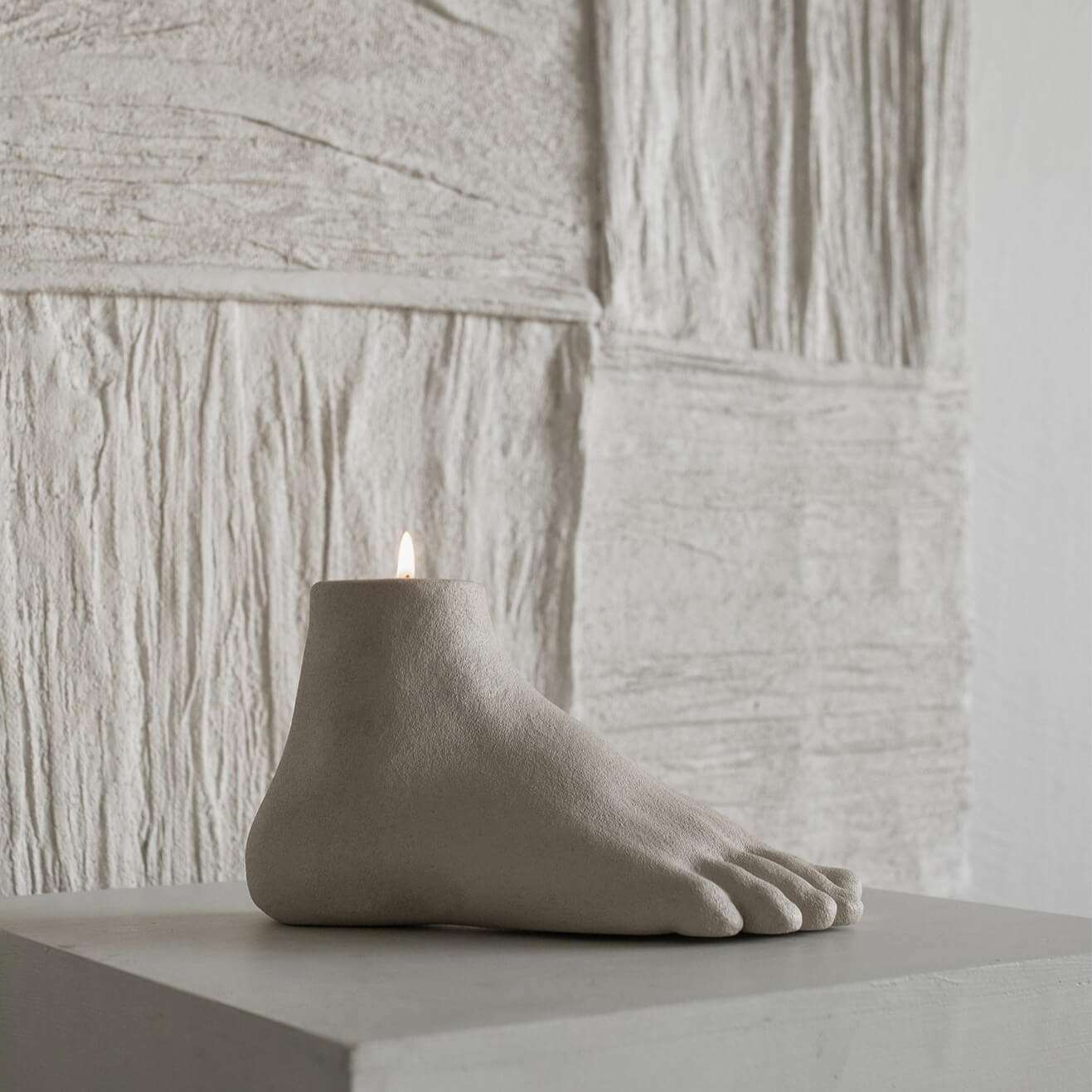 Grounded Light Foot Candle Holder