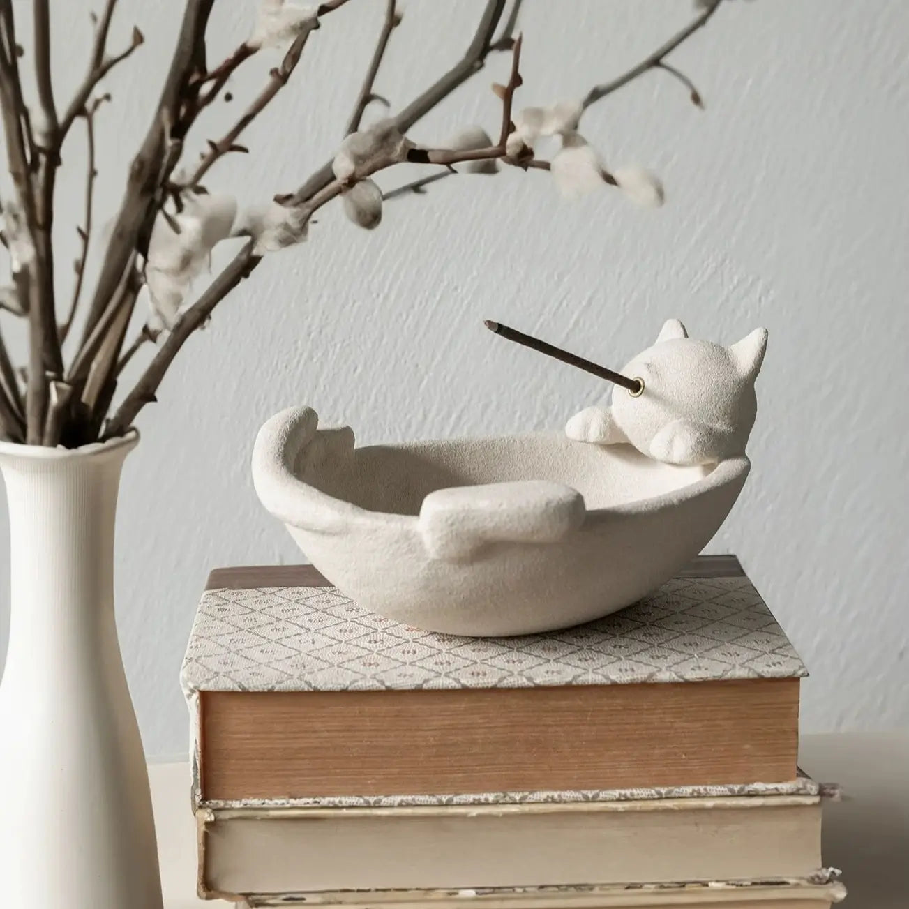 Sleeping Cat Incense Holder