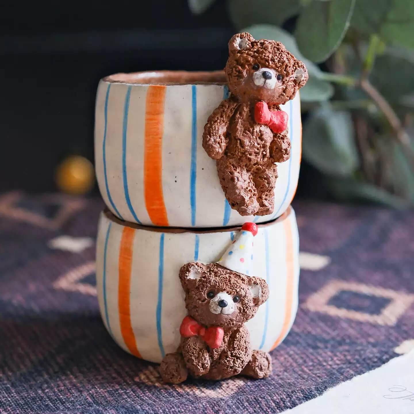 Whispering Character Collection — Handcrafted Ceramic Art Mugs