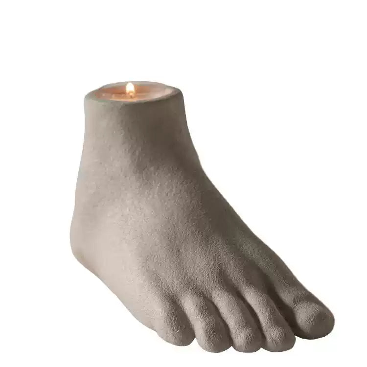 Grounded Light Foot Candle Holder