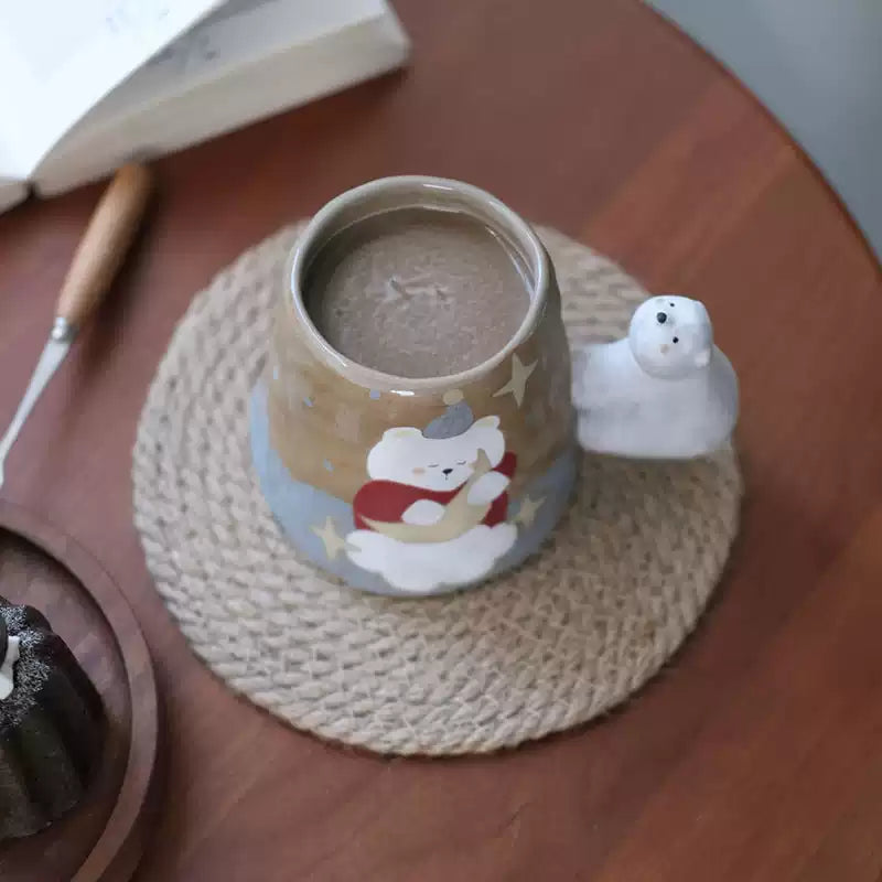 Hand-Painted Polar Bear Ceramic Mug