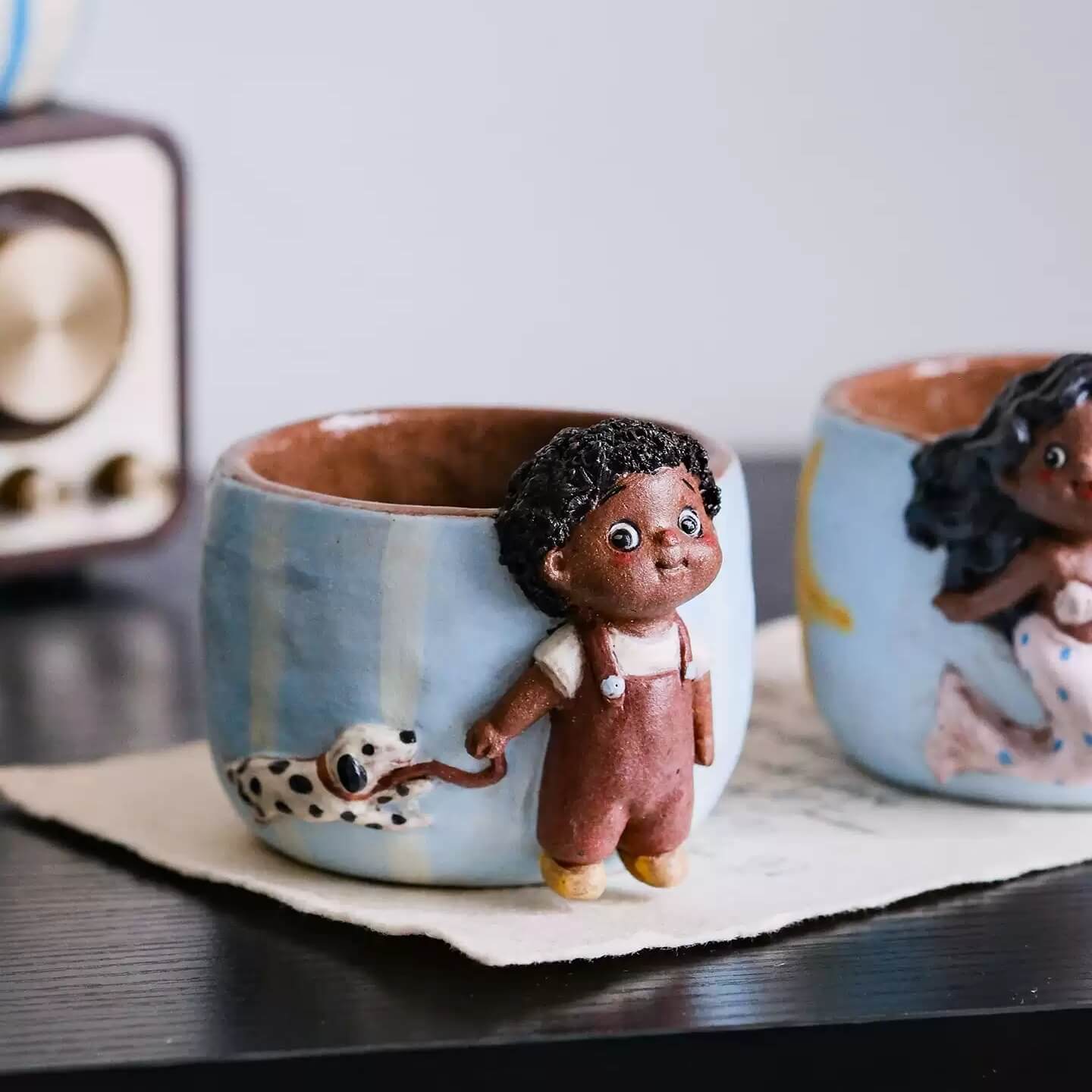 Whispering Character Collection — Handcrafted Ceramic Art Mugs
