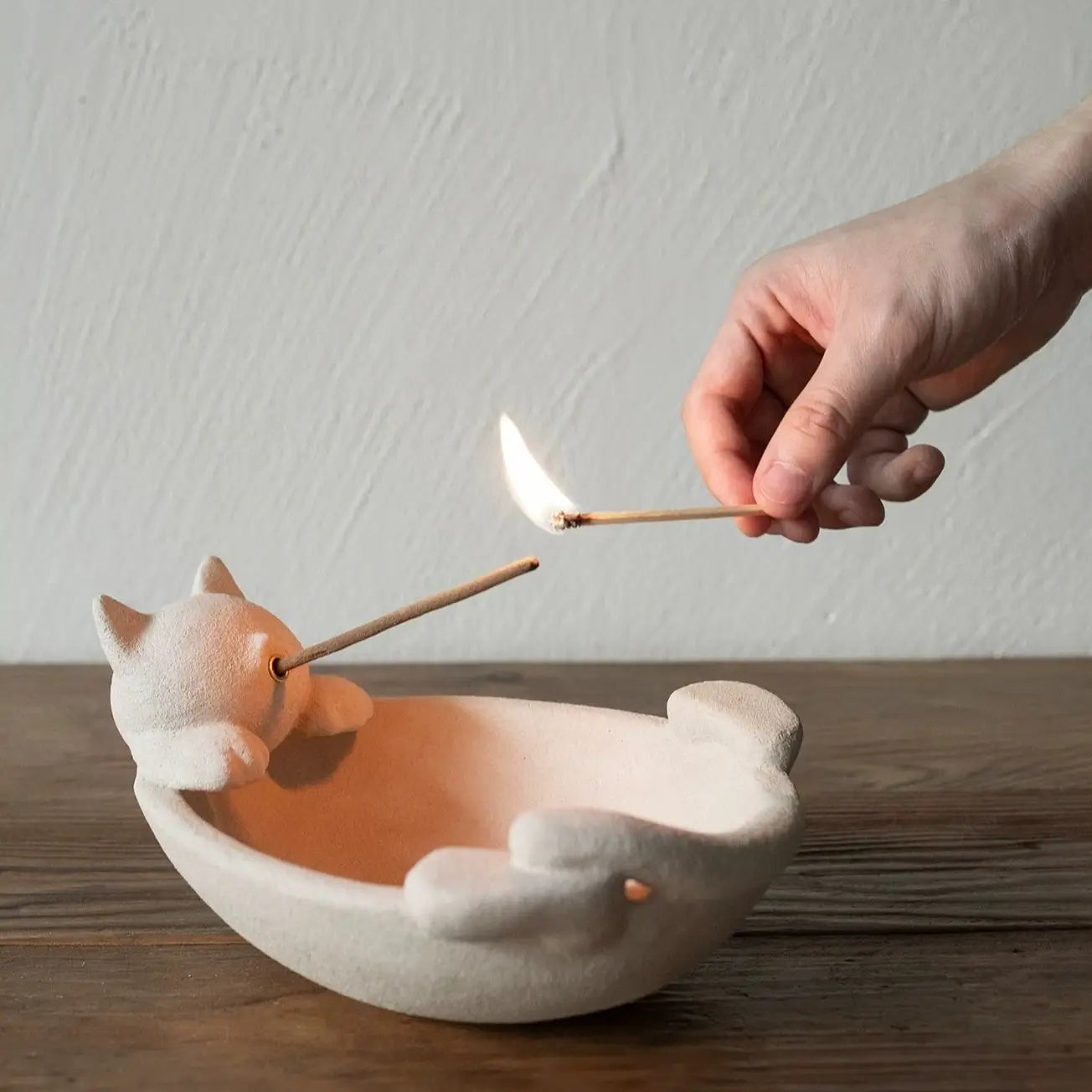 Sleeping Cat Incense Holder