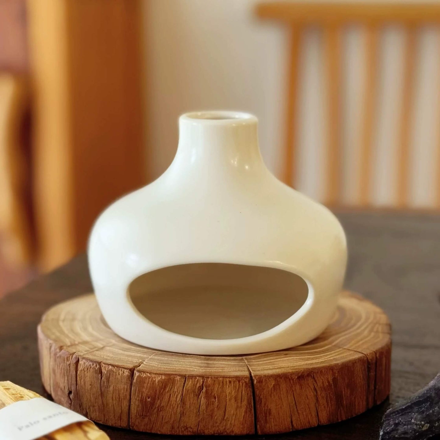 Handmade Ceramic Incense Burner – Bottle Fireplace Design