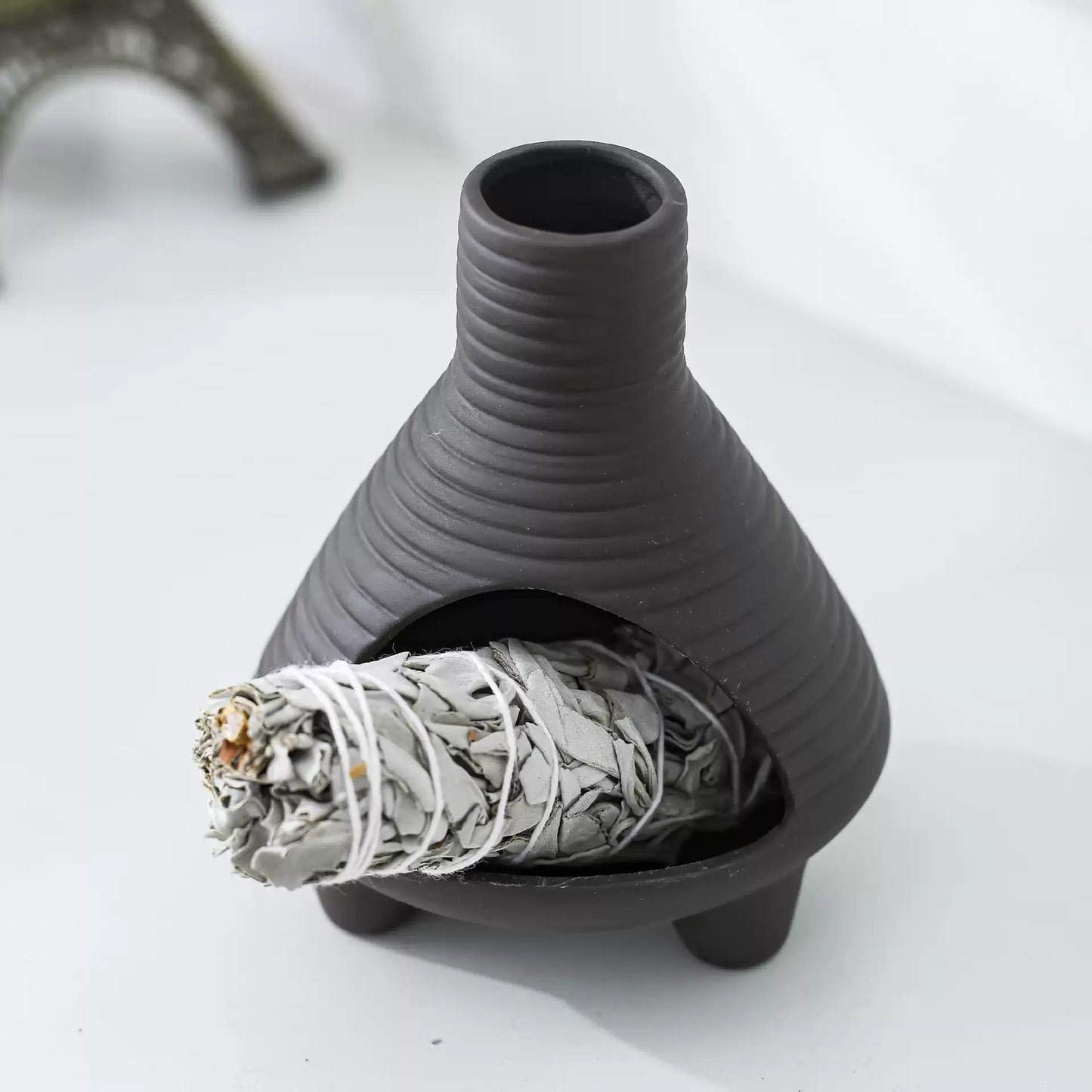 Handmade Ceramic Incense Burner – Chimney Fireplace Style