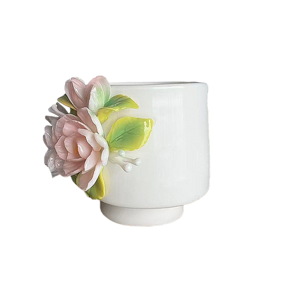 Handcrafted Jasmine 3D Floral Ceramic Mug