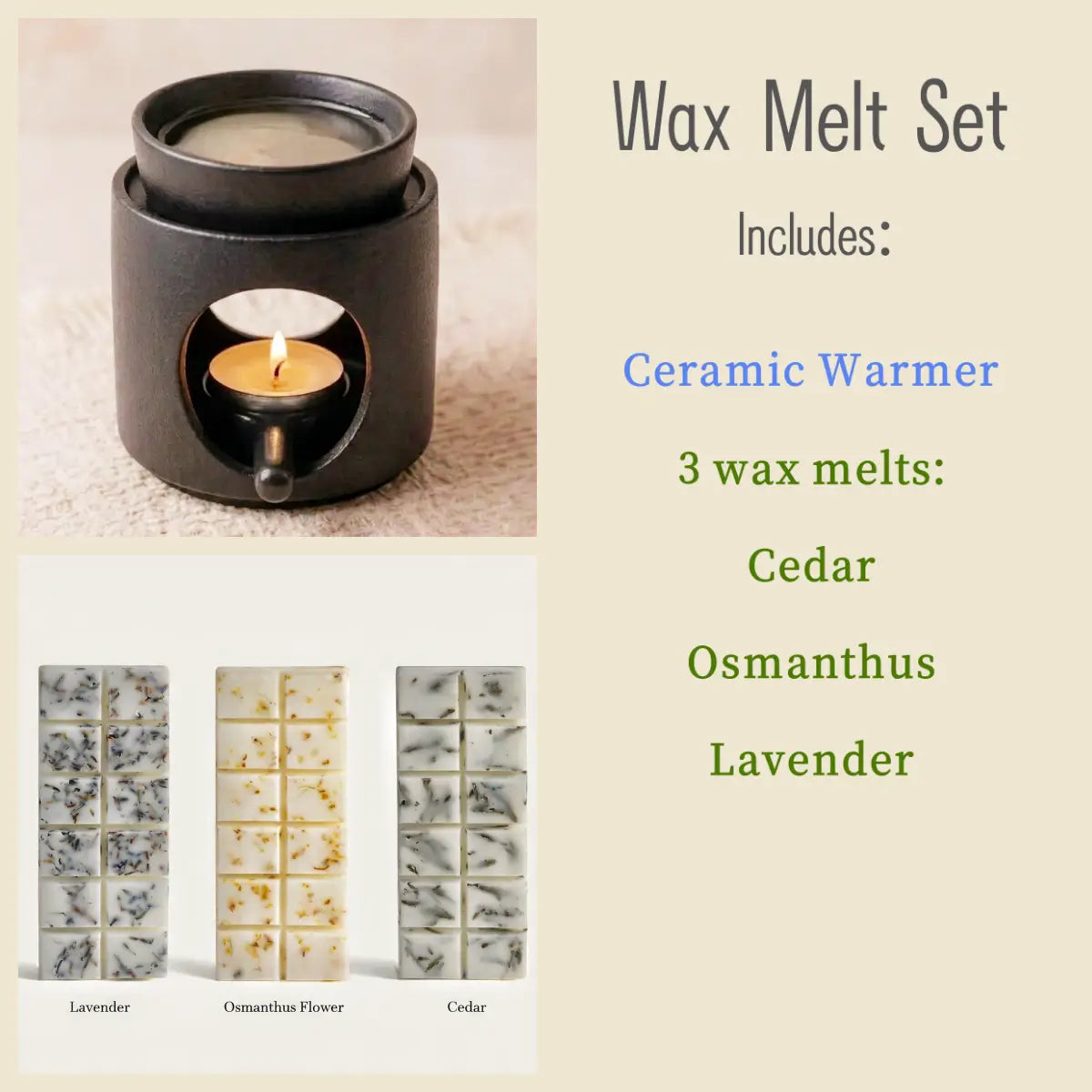 Cylinder Ceramic Wax Melt, Oil & Incense Warmer