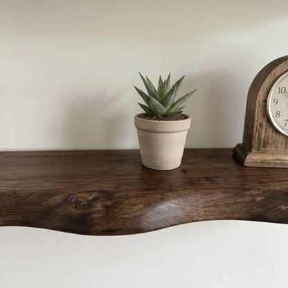 Solid Wood Live Edge Floating Shelf – 1.2", 1.5" & 2" Thick Options
