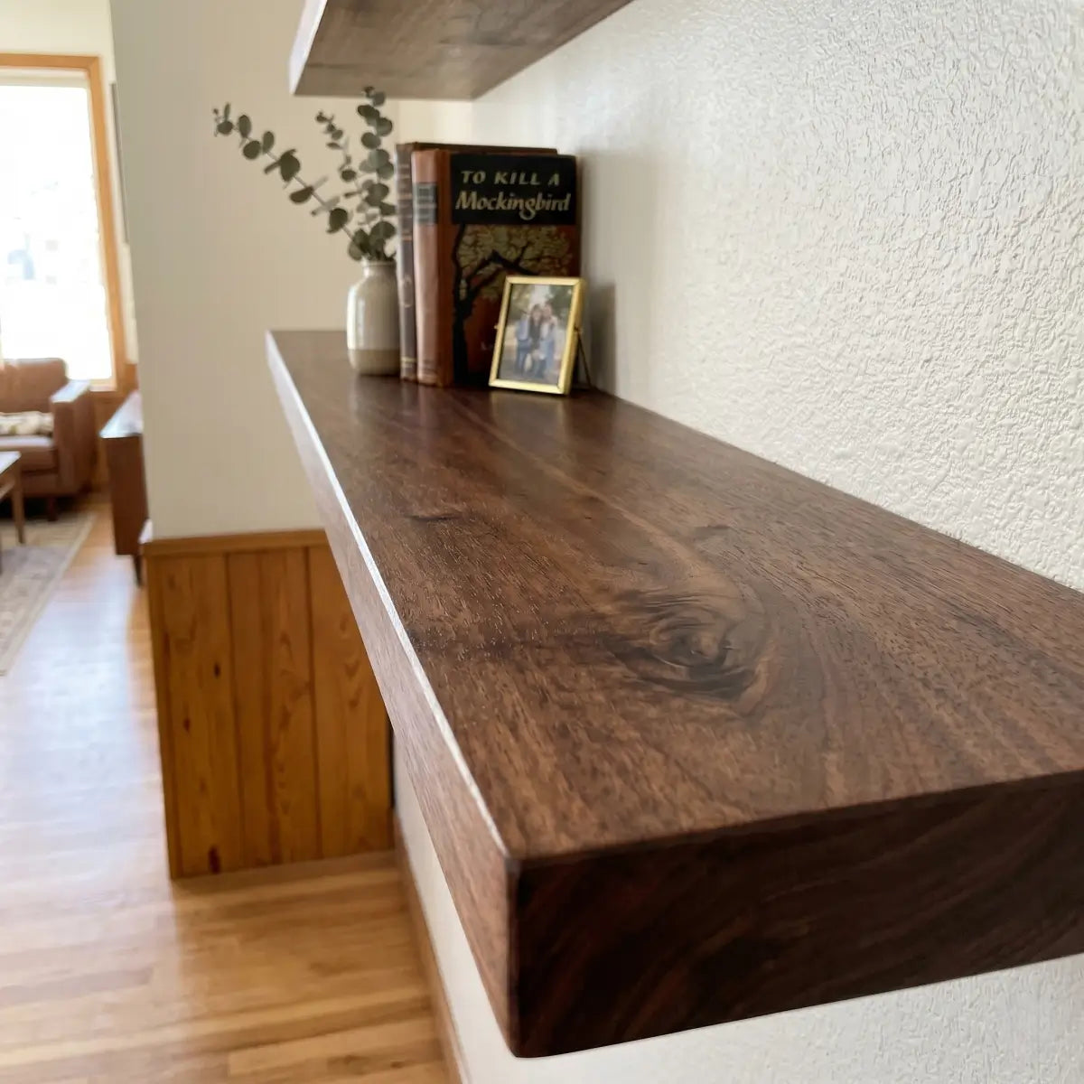 Solid Wood Floating Shelf - 1.2" Thick Wall Shelf