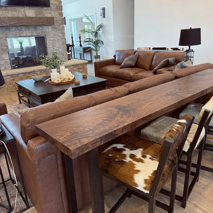 Solid Black Walnut Bar Table