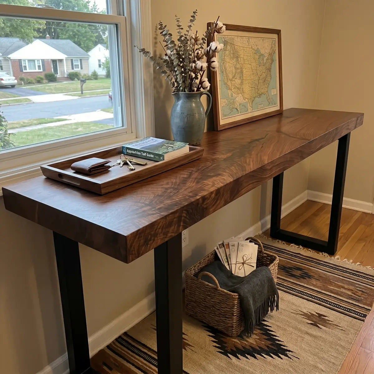 Solid Black Walnut Bar Table
