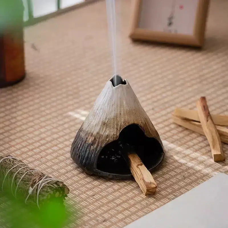 Fuji Mountain Ceramic Incense Burner