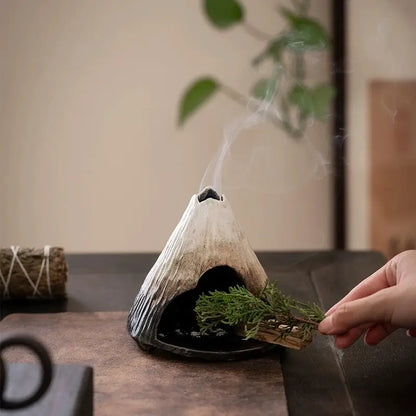 Fuji Mountain Ceramic Incense Burner