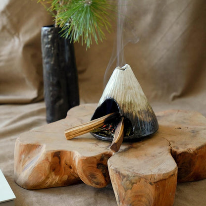 Fuji Mountain Ceramic Incense Burner