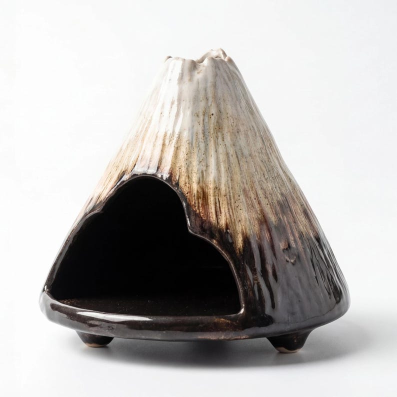 Fuji Mountain Ceramic Incense Burner