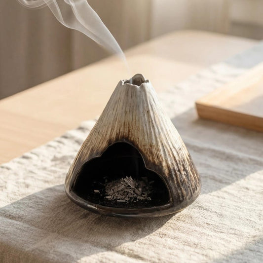 Fuji Mountain Ceramic Incense Burner
