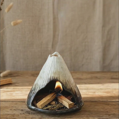 Fuji Mountain Ceramic Incense Burner
